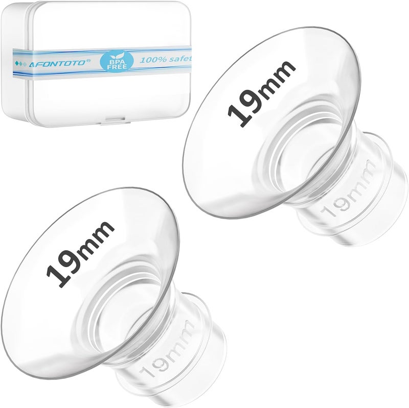 afontoto Flange Insert 19mm, Compatible with S9/S12/S9Pro/S12Pro Wearable Breast Pump Parts Replace, Pump Shield/Flange Insert to Reduce 24mm Down to 19mm - Image 1